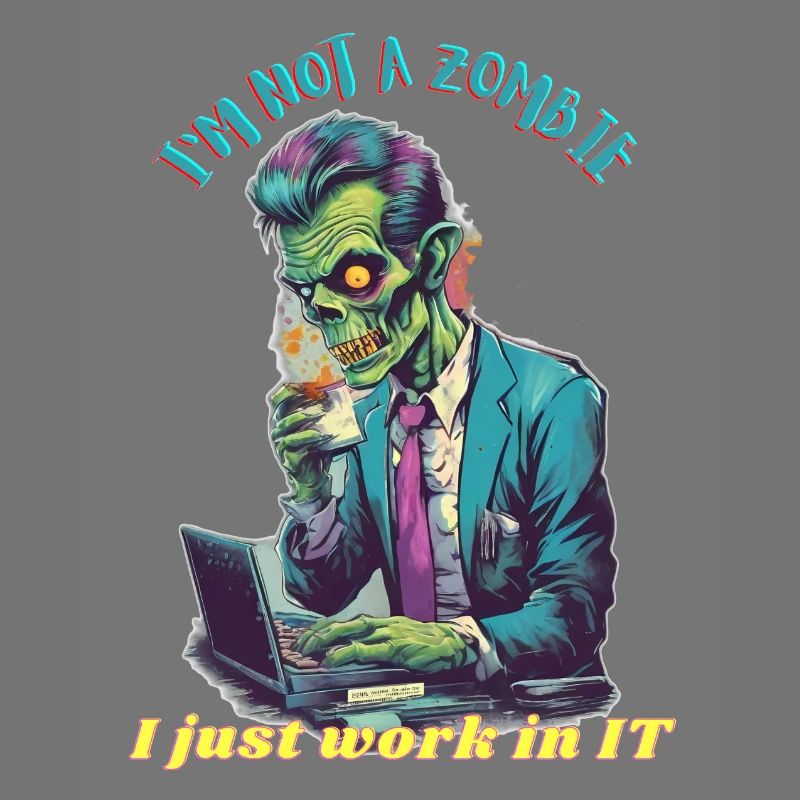 Travailleur informatique zombie