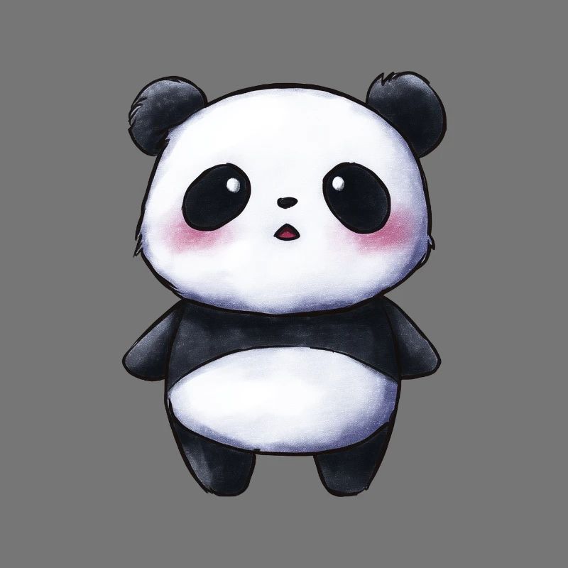 bébé panda mignon, style chibi