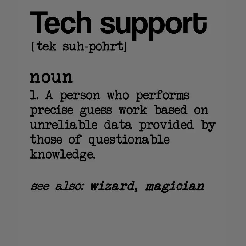 Support technique Définition du nom Technisc