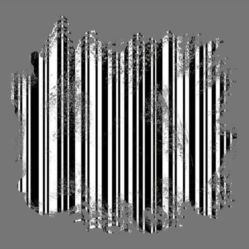 Optical illusion barcode that resembles a forest