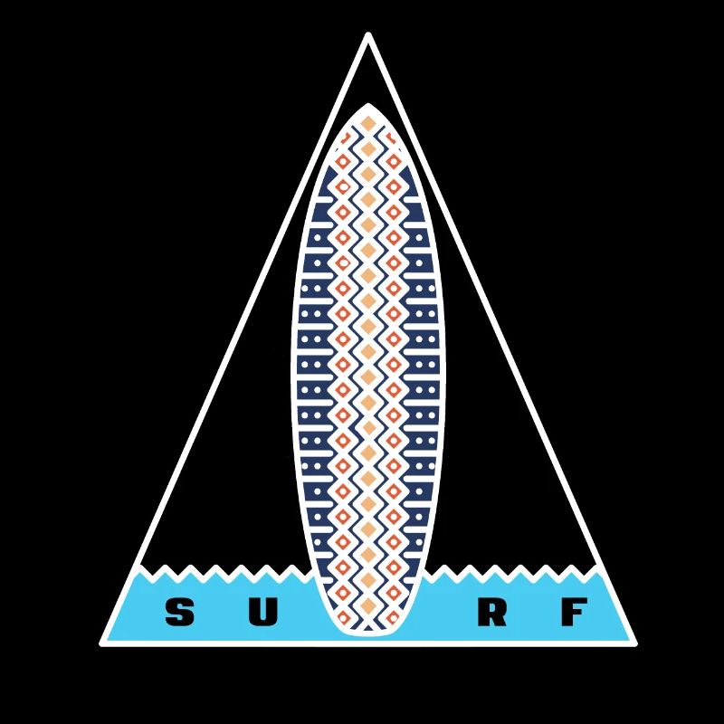 Surf Triangle(contour blanc)