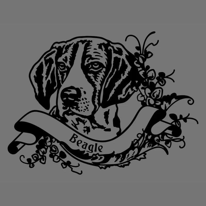 Beagle une bannière rétro