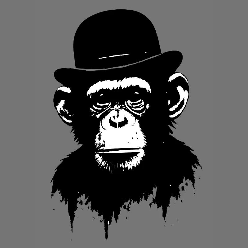Monkey with bowler hat