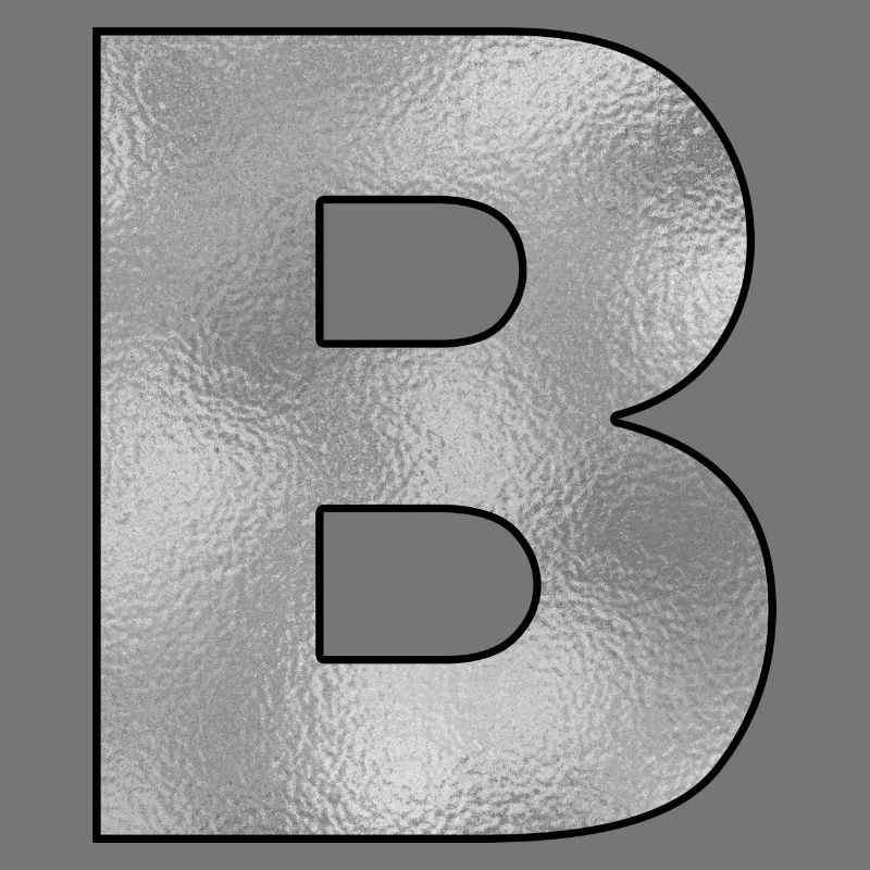 Buchstabe B Silber