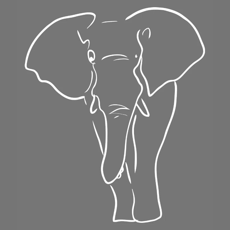 Cadeau de dessin au trait éléphant