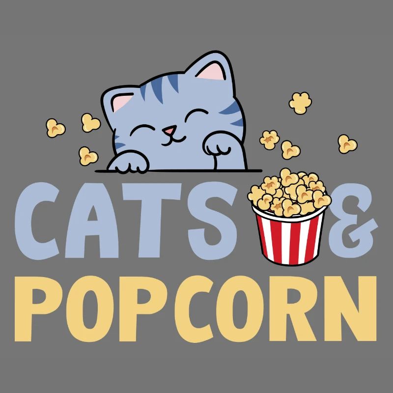 Chats et pop-corn Cute Kitty Popcorn et films