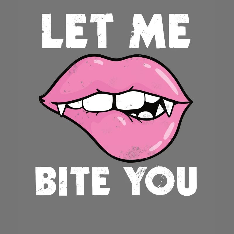 Halloween vampire biting mouth gift lips