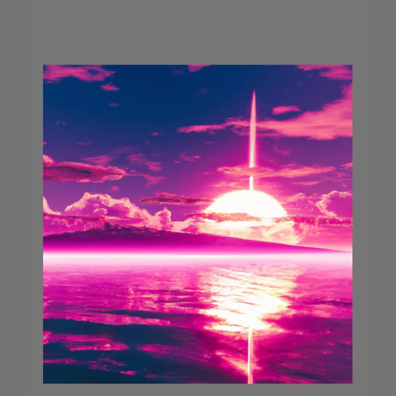Coucher de soleil violet