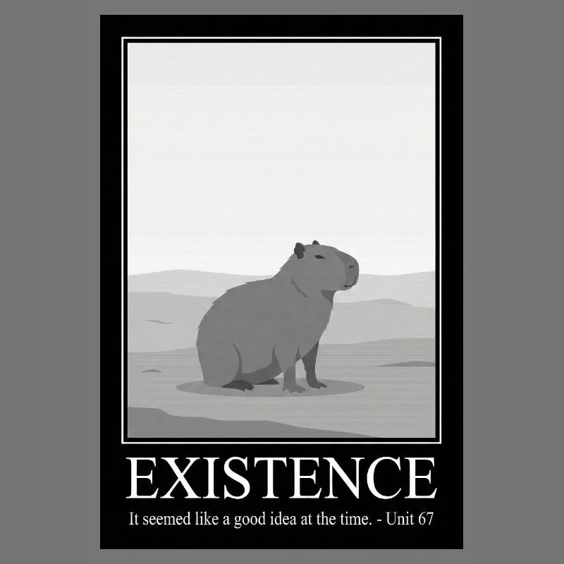 Funny Existence Quote - Capybara Sarcasm