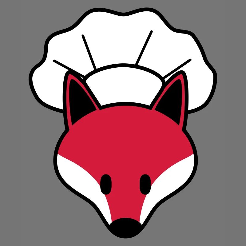 Fox as a chef with a chef's hat