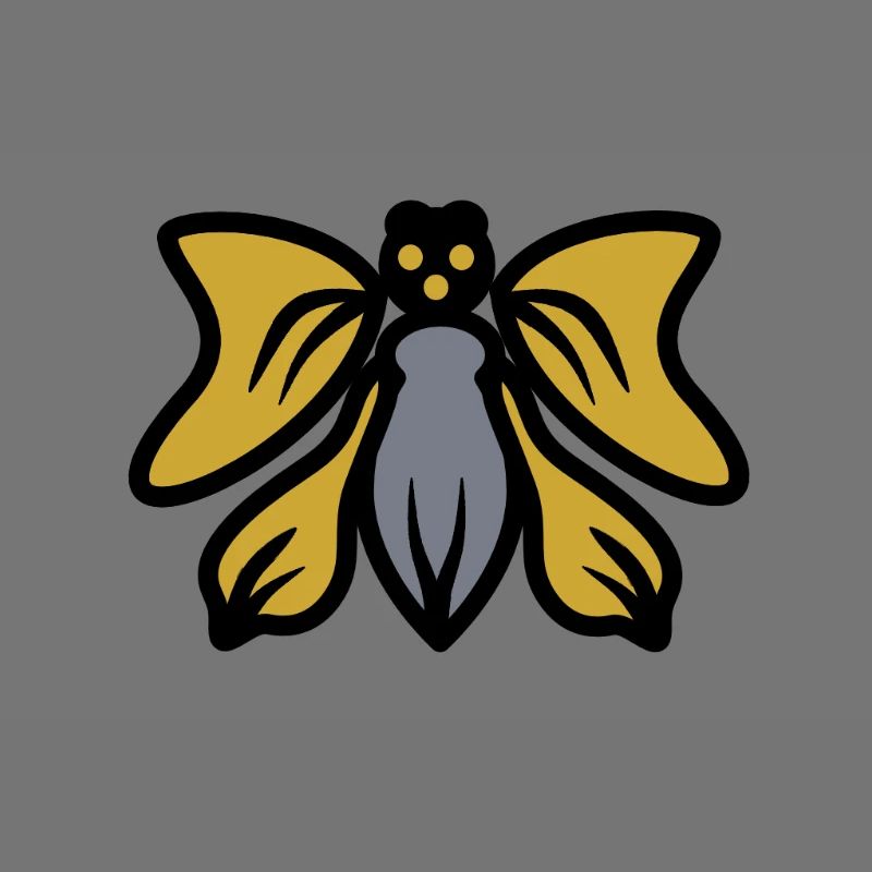 Silhouette des ailes dorées