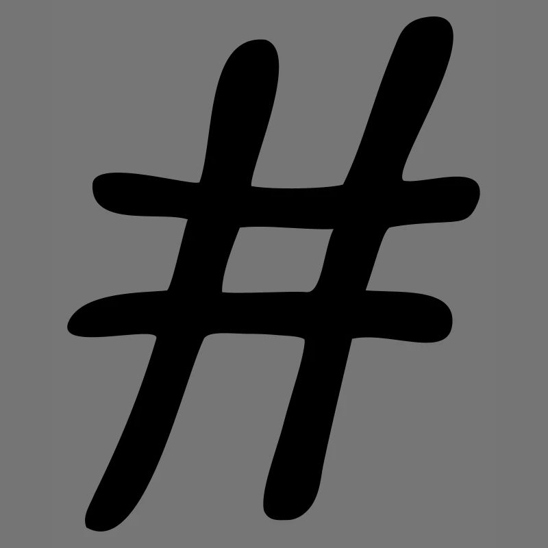 Hashtag symbol design
