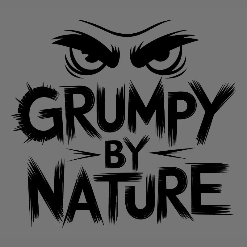 Grumpy and bad-tempered, angry face
