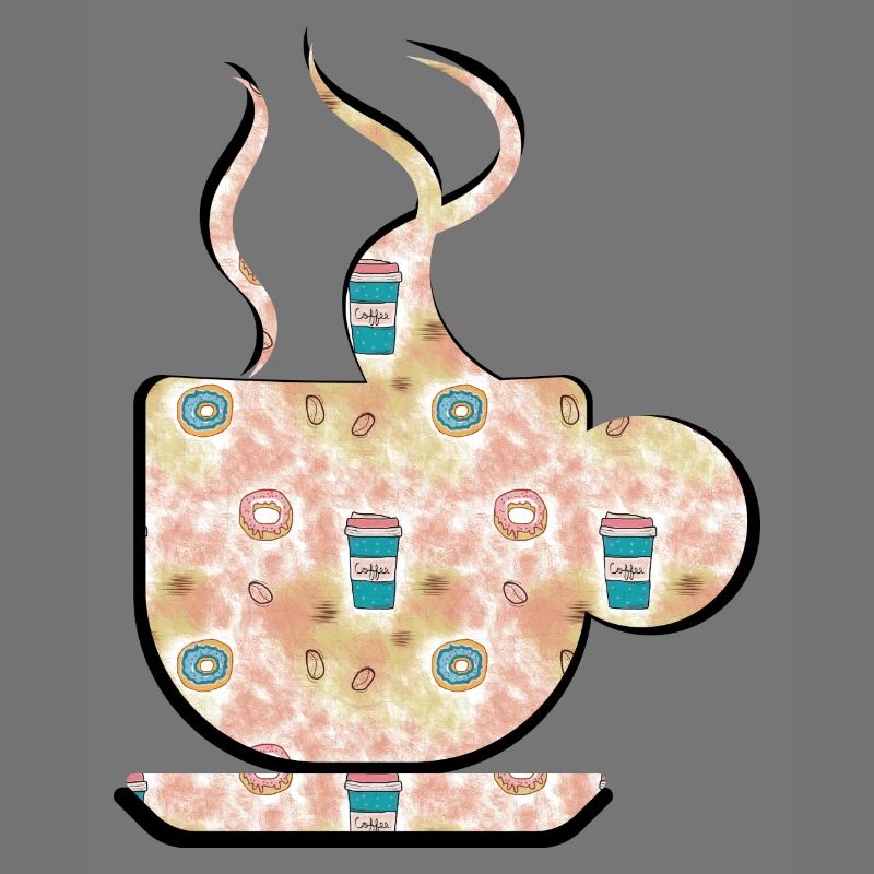 TASSE DAMPFENDER KAFFEE/TEE MIT DONUTS.