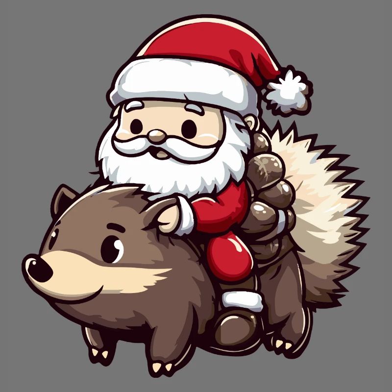 Igel Weihnachtsmann