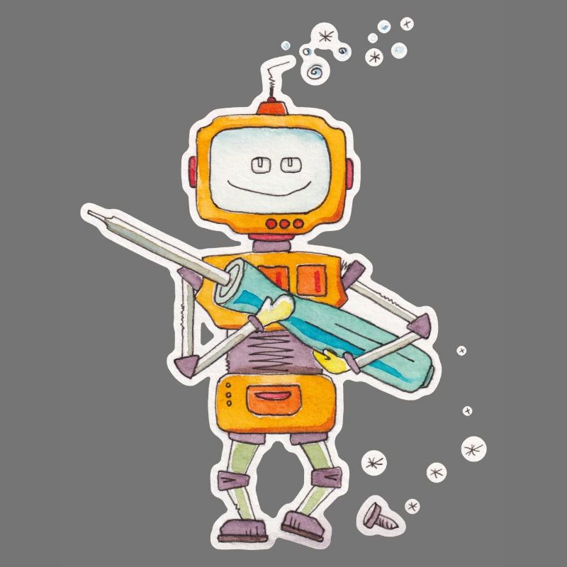 watercolor tinbot