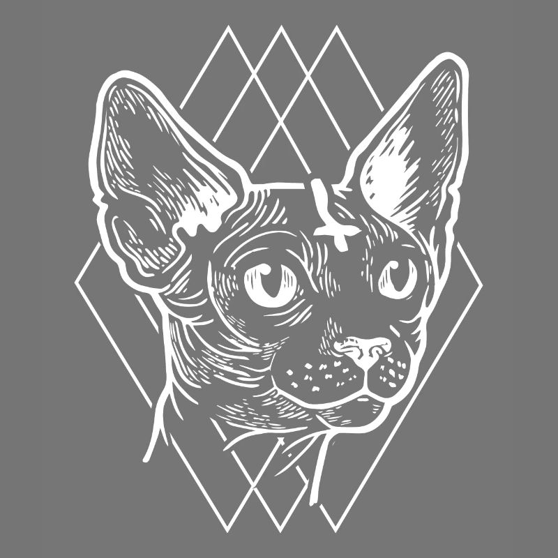 Gothic Katze E-Girl E-Boy Satan Retro Geschenk