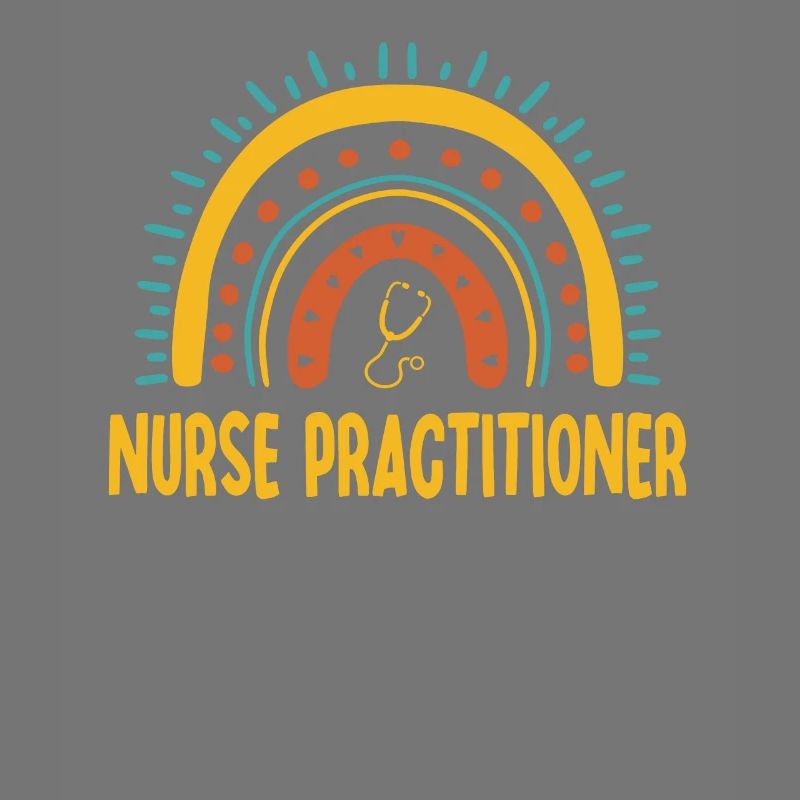 Krankenschwester Practitioner Boho Rainbow