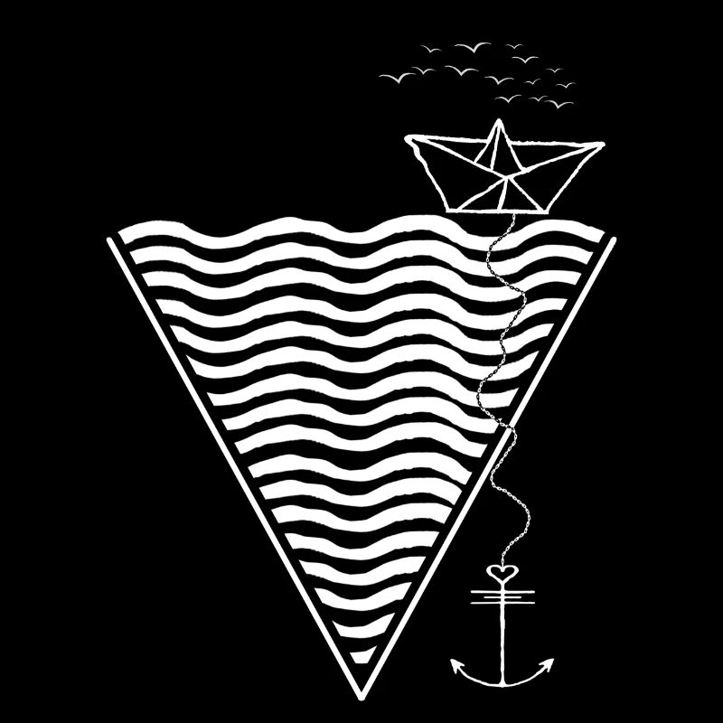 Triangle mer et amour du bateau