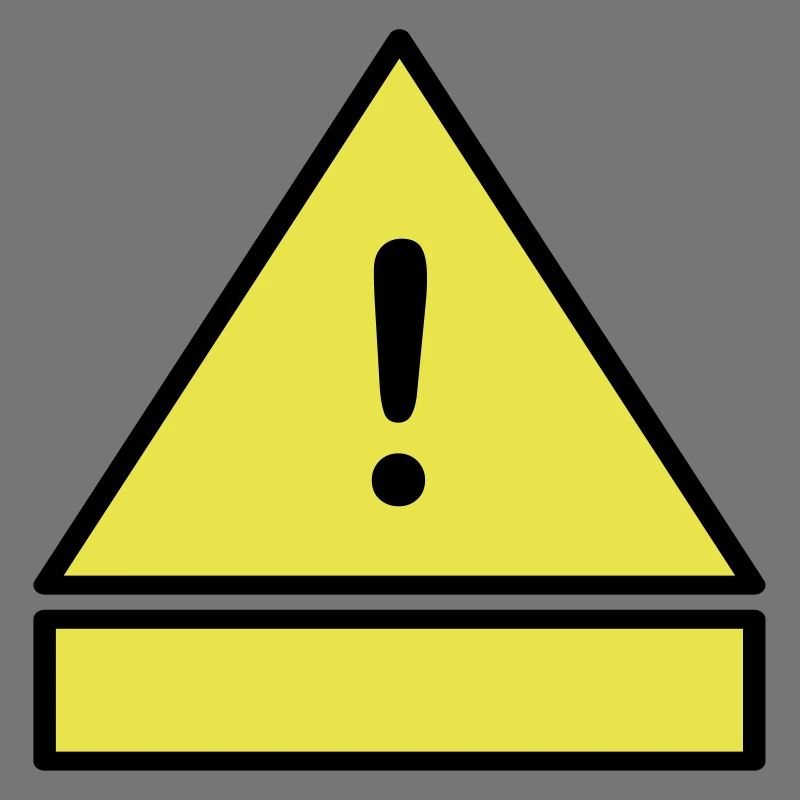Point d'exclamation sur le triangle d'attention avec une plaque supplémentaire