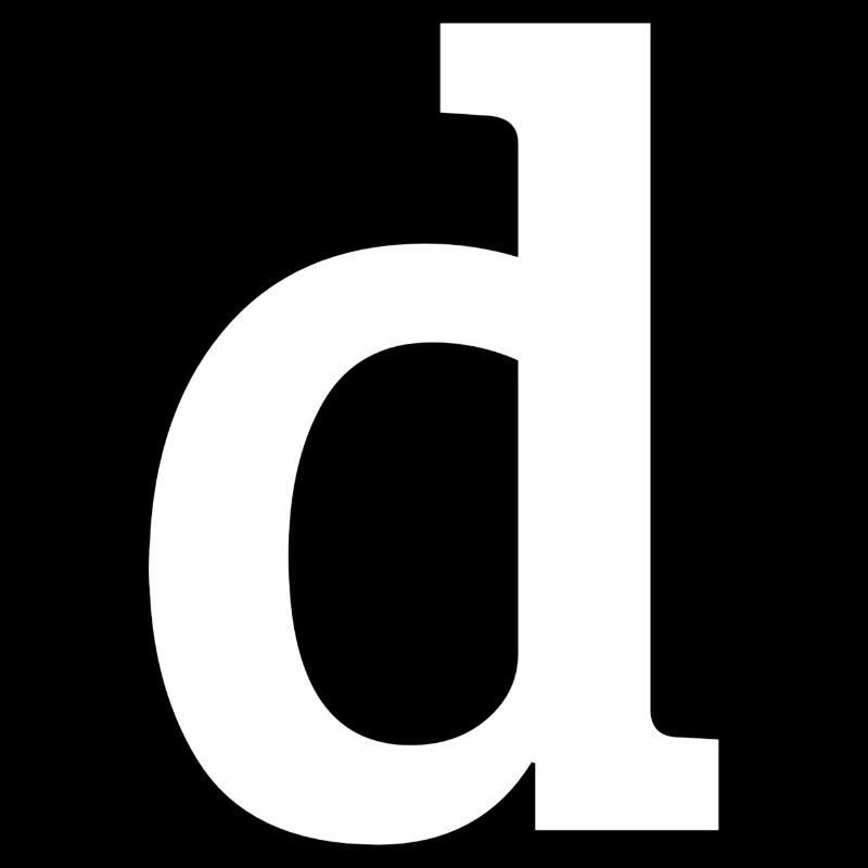 Lettre d "d" blanche