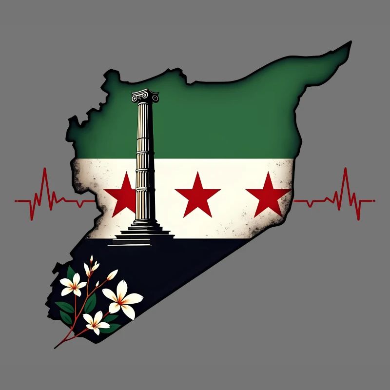 Drapeau Syrie - Centre de table