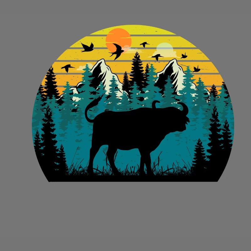 Sunset bison