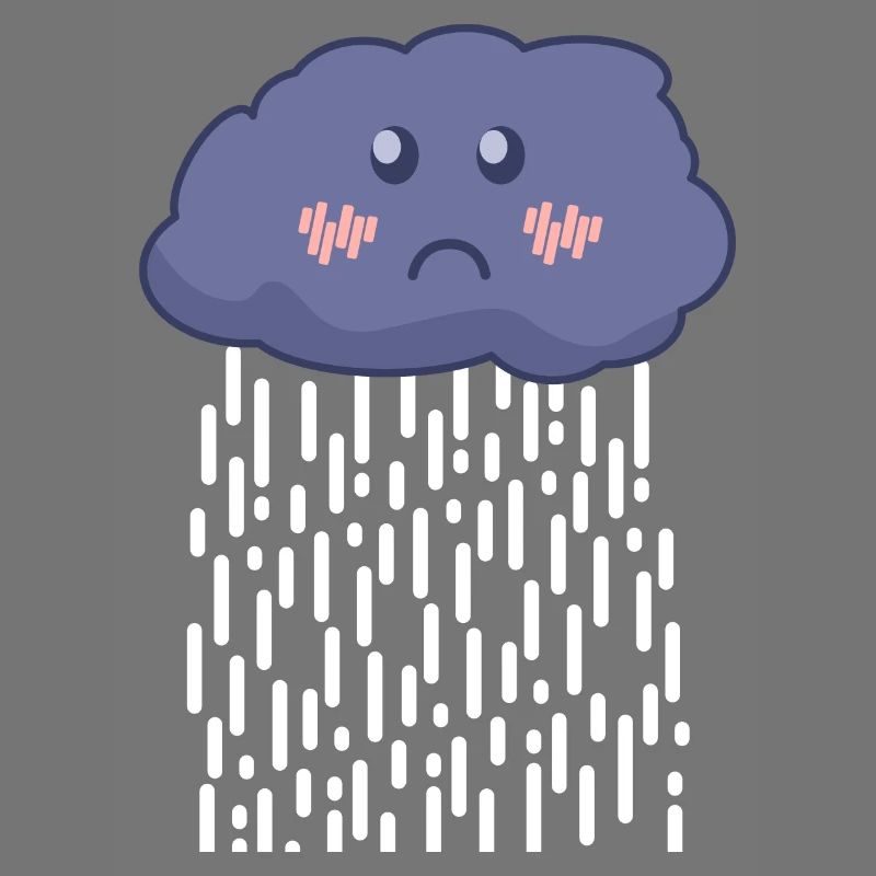 Shy rain cloud that makes it rain