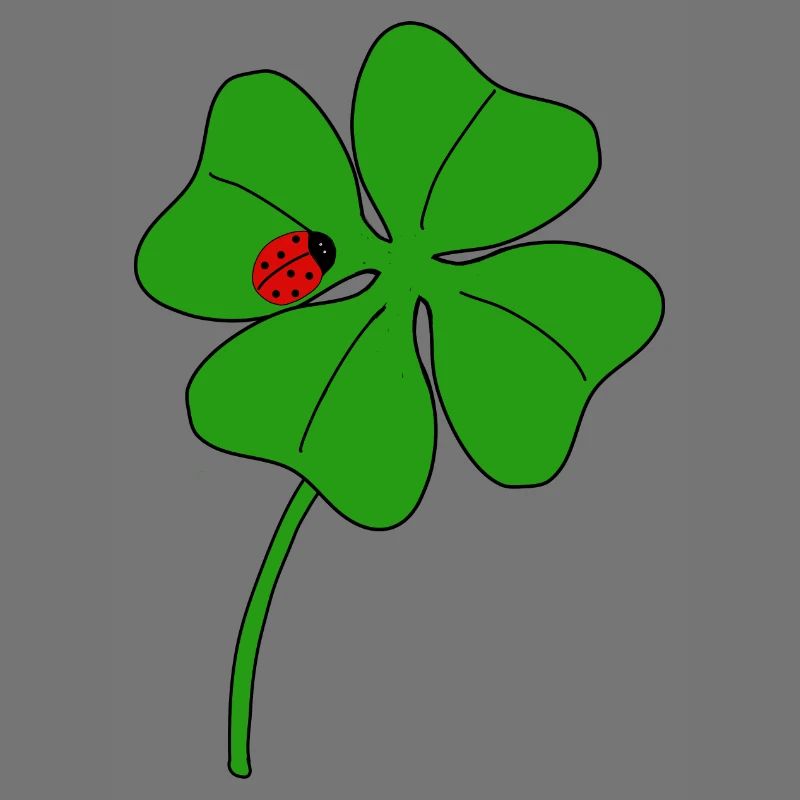 La feuille de la fortune avec coccinelle