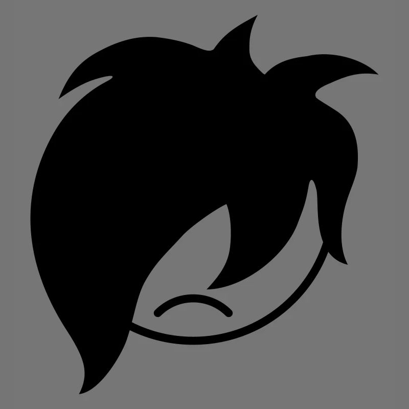 Triste malheureux emo longs cheveux noirs