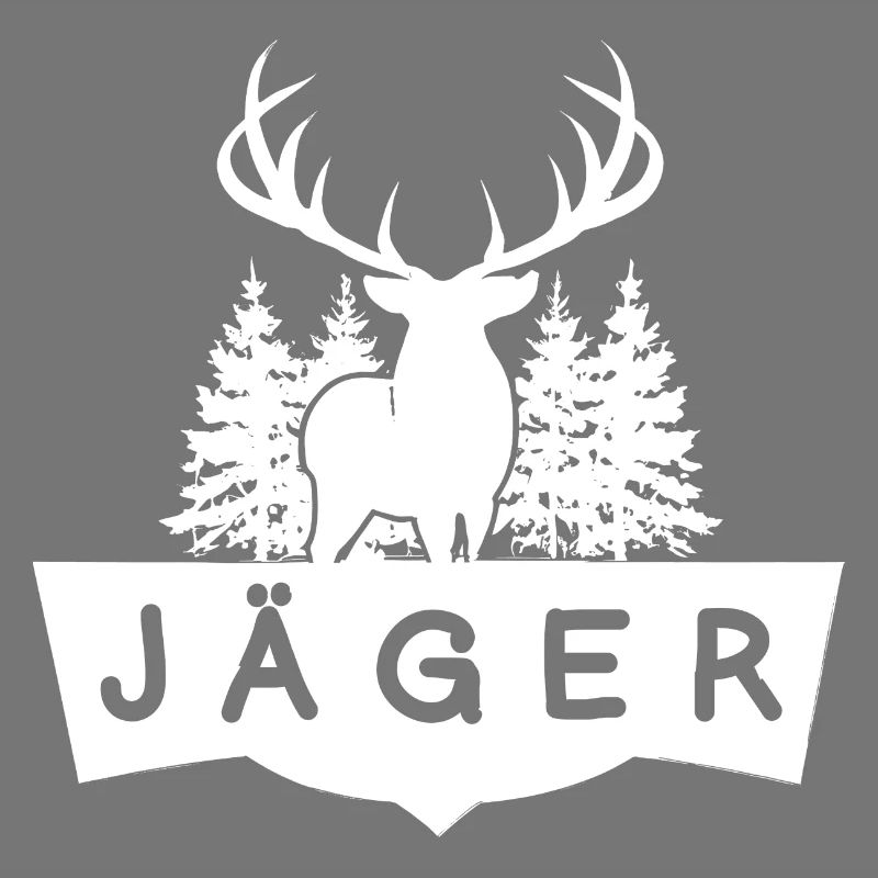 Jäger Hirsch im Wald