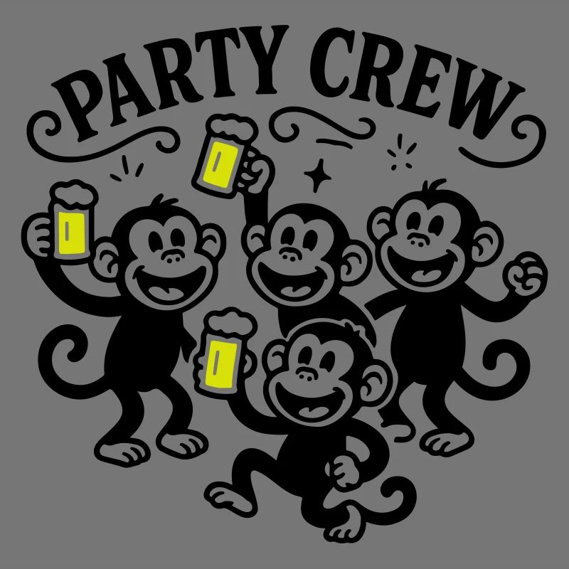 Party Crew Affe Bier