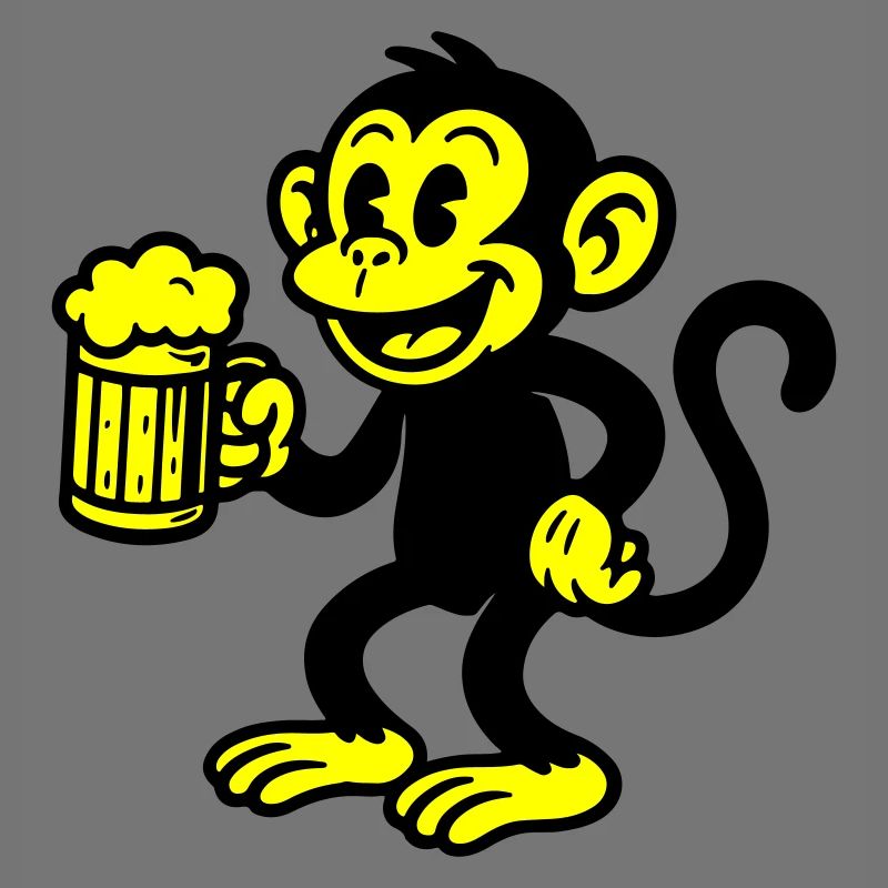 Monkey Beer Drinking