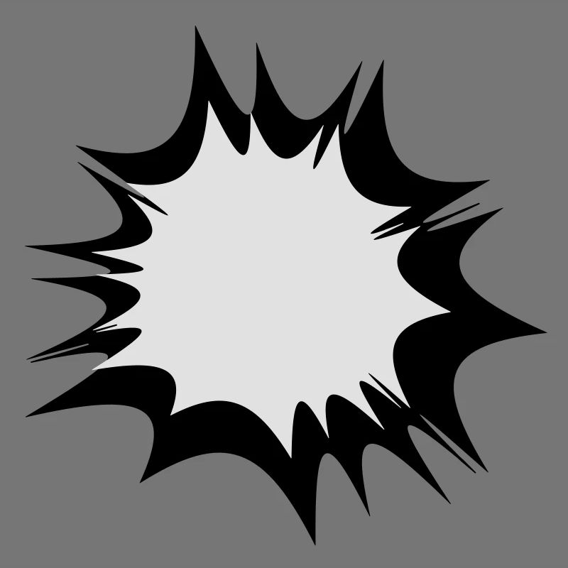 Comic speech bubble explosion