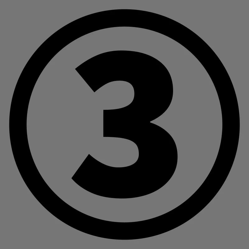 number three numéro trois