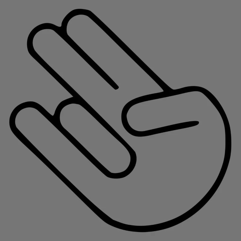 Shocker bumper sticker sticker gift hand gesture