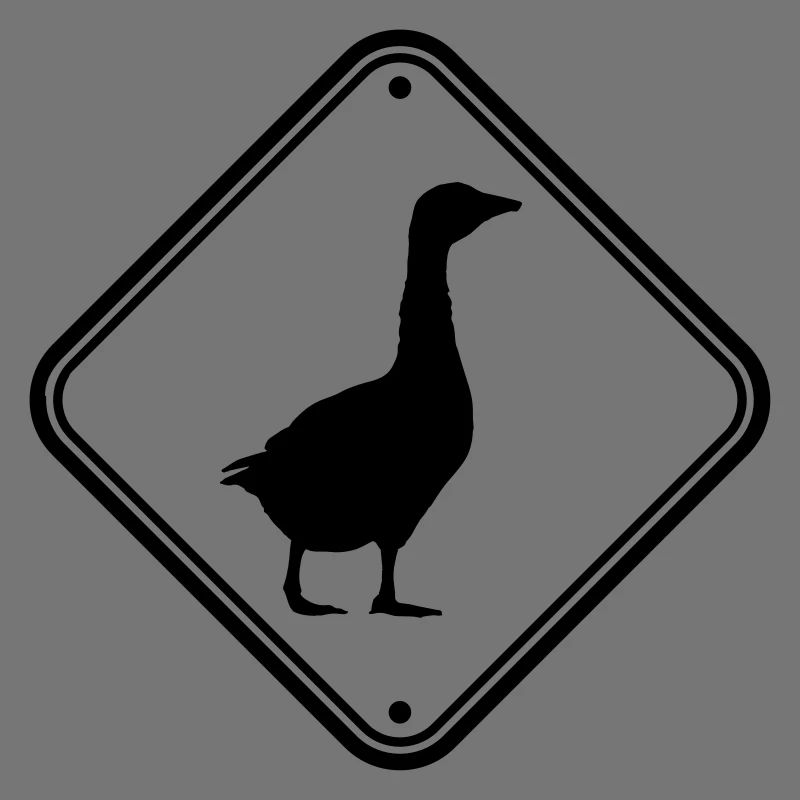 Gans Schild Vorsicht