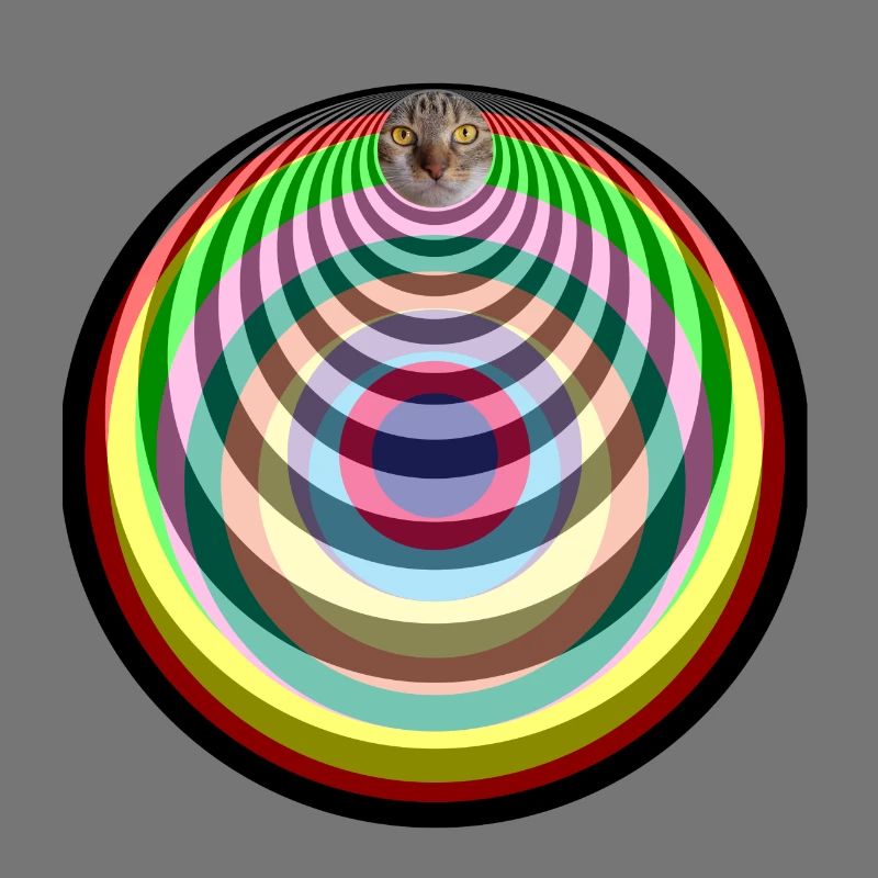 Pop Art psychedelic cat