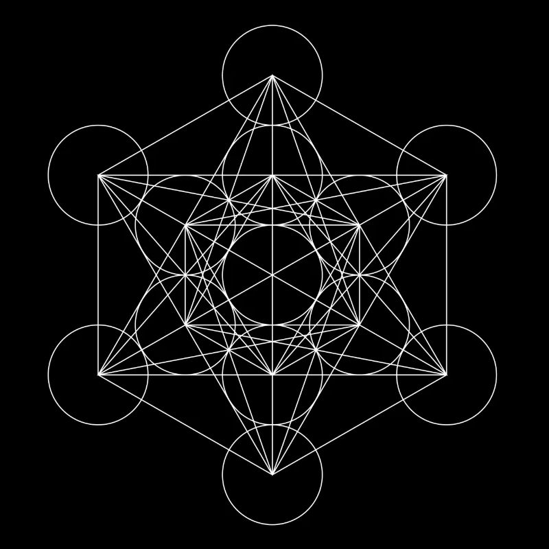 Le cube de Metatron blanc