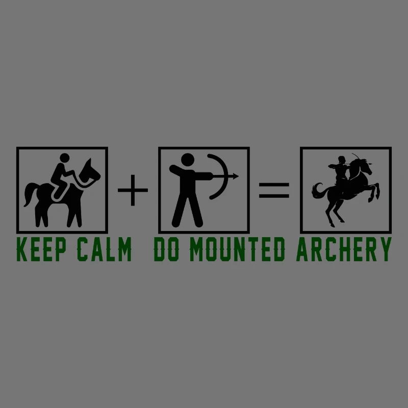 Tir à l'arc à cheval Keep Calm Do - noir