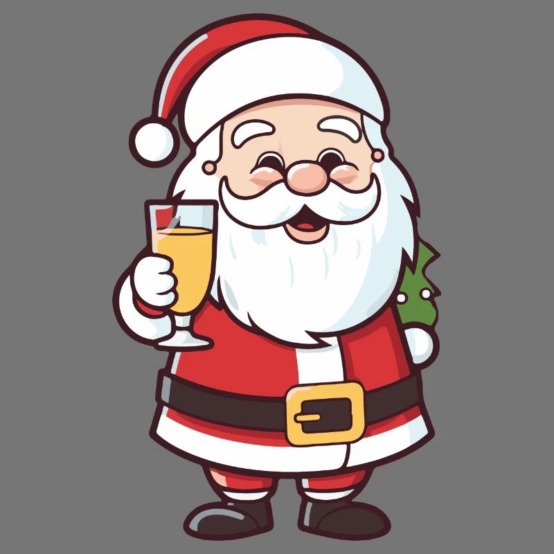 Weihnachtsmann Drinking Comic Weihnachten