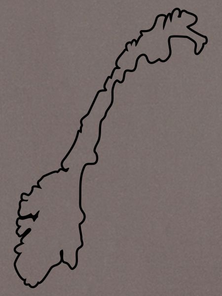 norway map silhouette