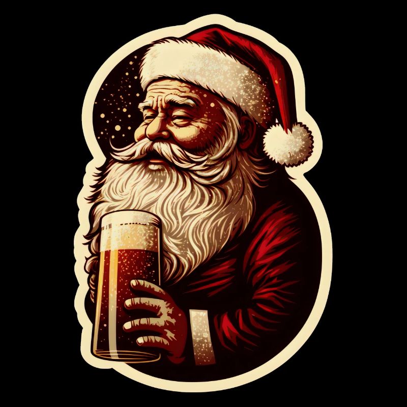 Weihnachtsmann mit Bier