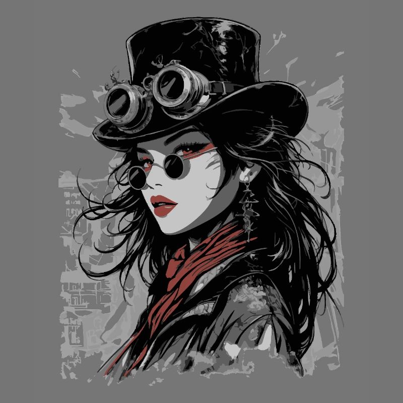 Steampunk Diva mit Goggles