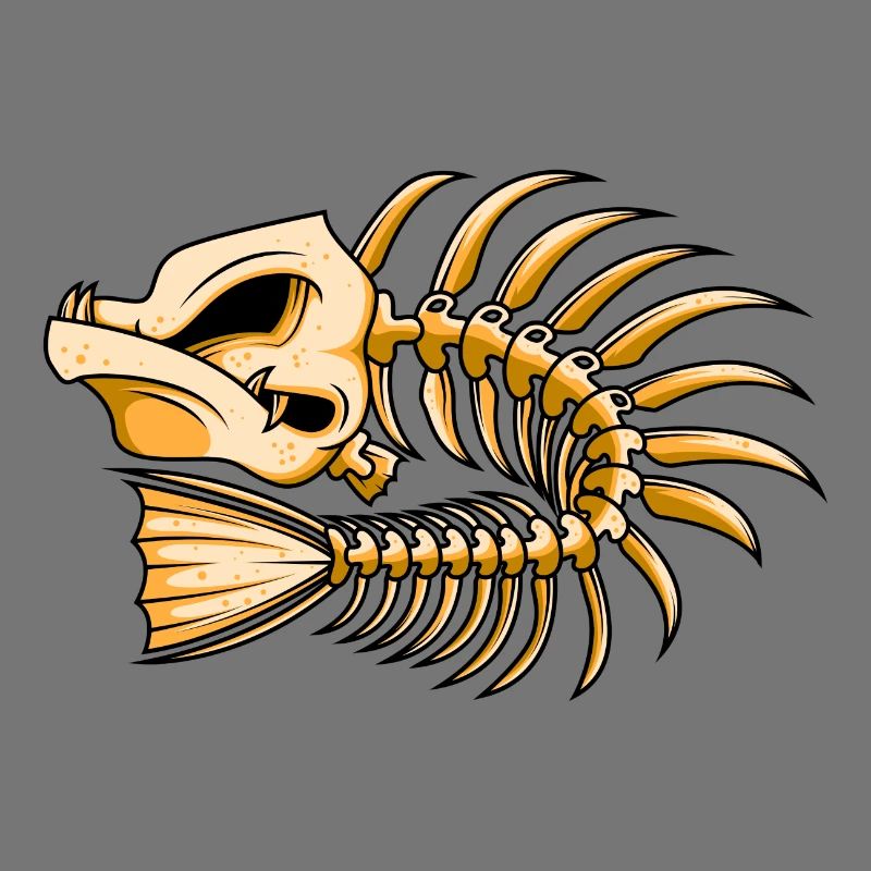 fish bones skeleton fish