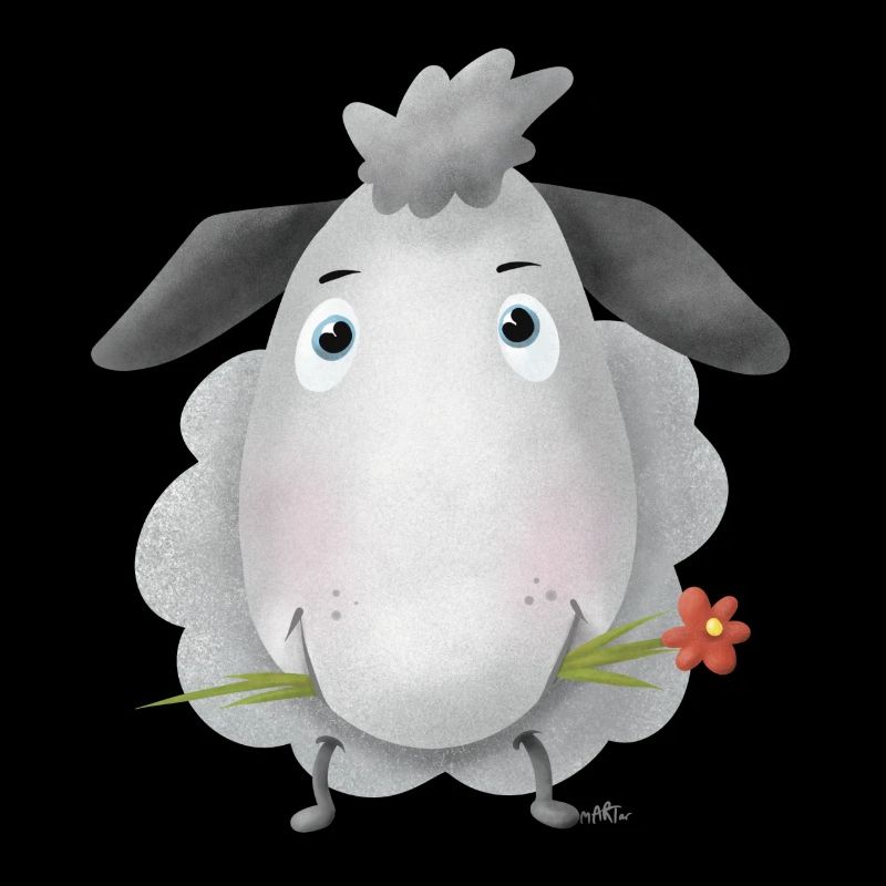 Moutons à fleurs