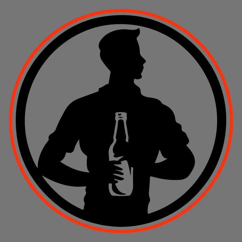 Flasche Bier Trinken Silhouette