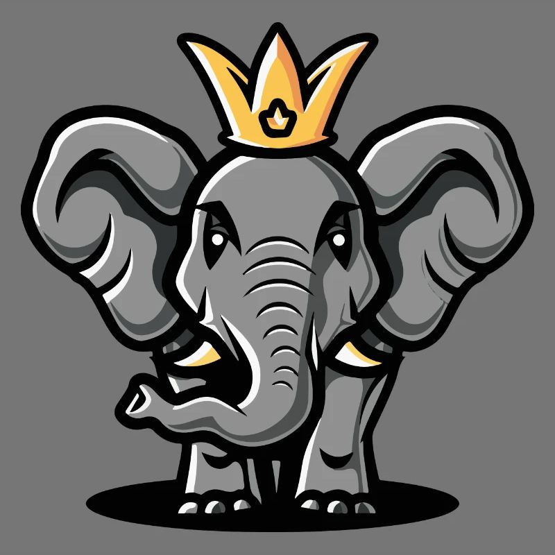 Elephant Comic Crown