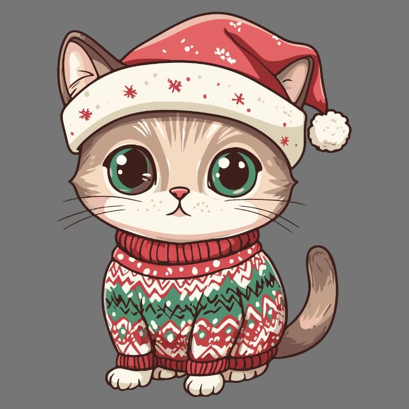 Bande dessinée de Noël de chat