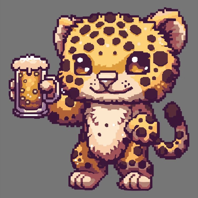 Leopard Bier Pixel